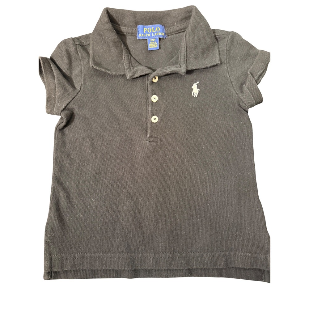Polo Ralph Lauren Toddler Boys Black Short Sleeve Polo Shirt Size 2/2T 90/52